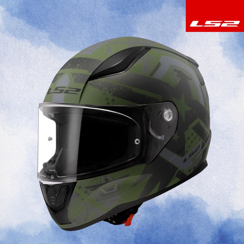 LS2 RAPID 2 THUNDER BIRDS MAT YEŞİL-SİYAH-GRİ KASK