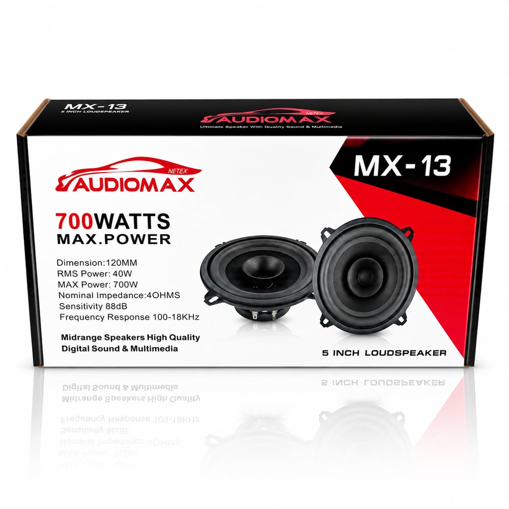 Audiomax MX-13 13 cm 700 Watt Koaksiyel Oto Hoparlör Takımı