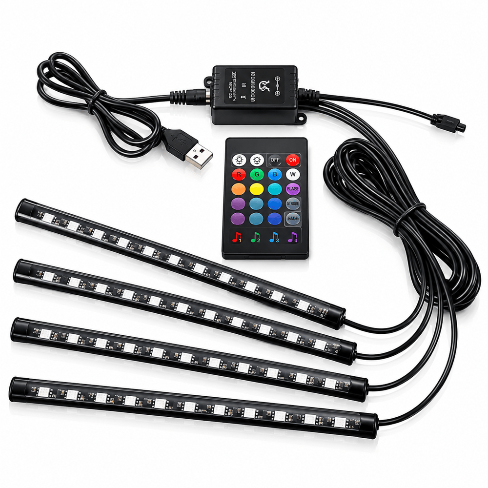 Ayak Altı Led 12'li Sese Duyarlı USB Girişli - RGB