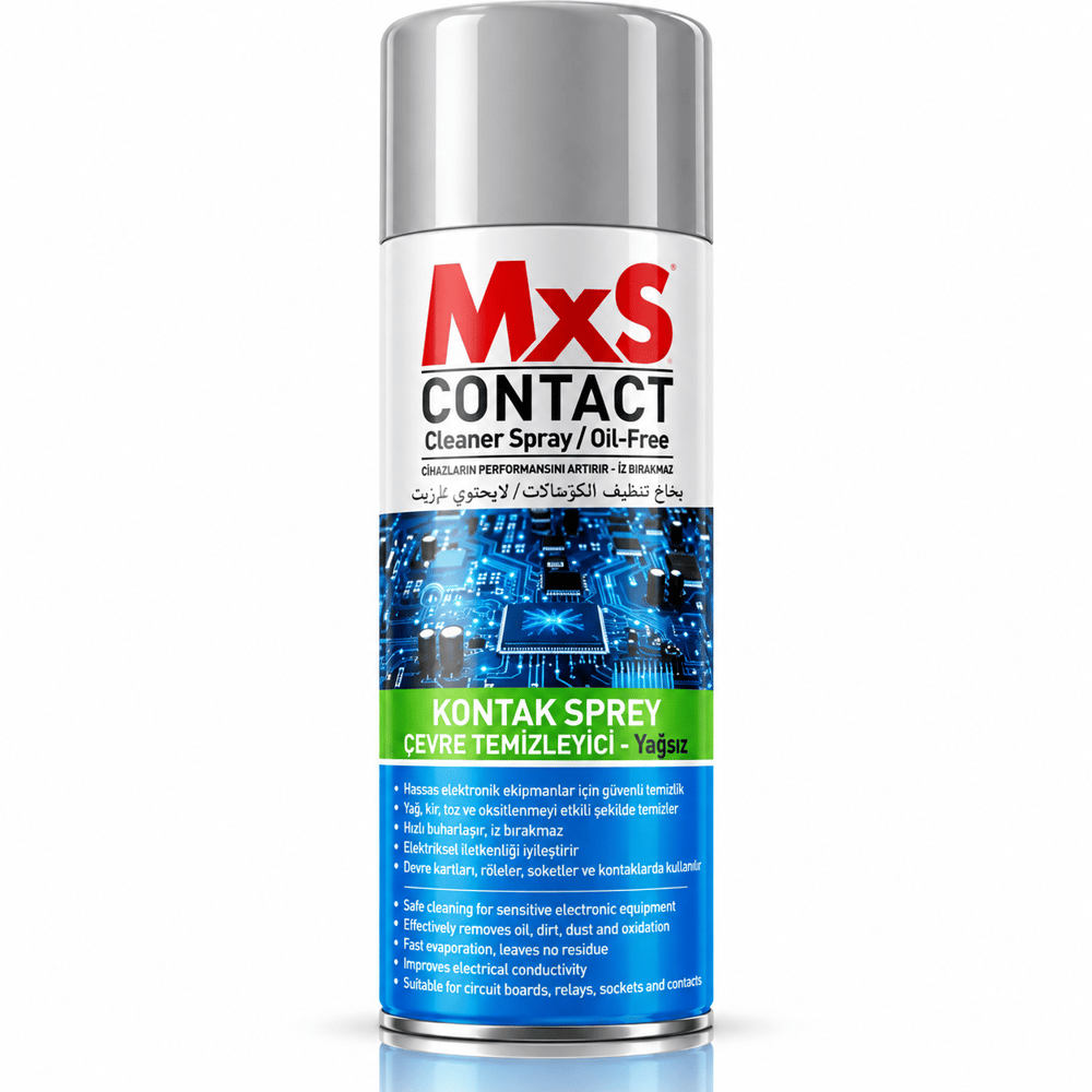 MXS Kontak Temizleme Sprey Yağsız 200ml – Elektronik ve Otomotiv Temizlik Spreyi