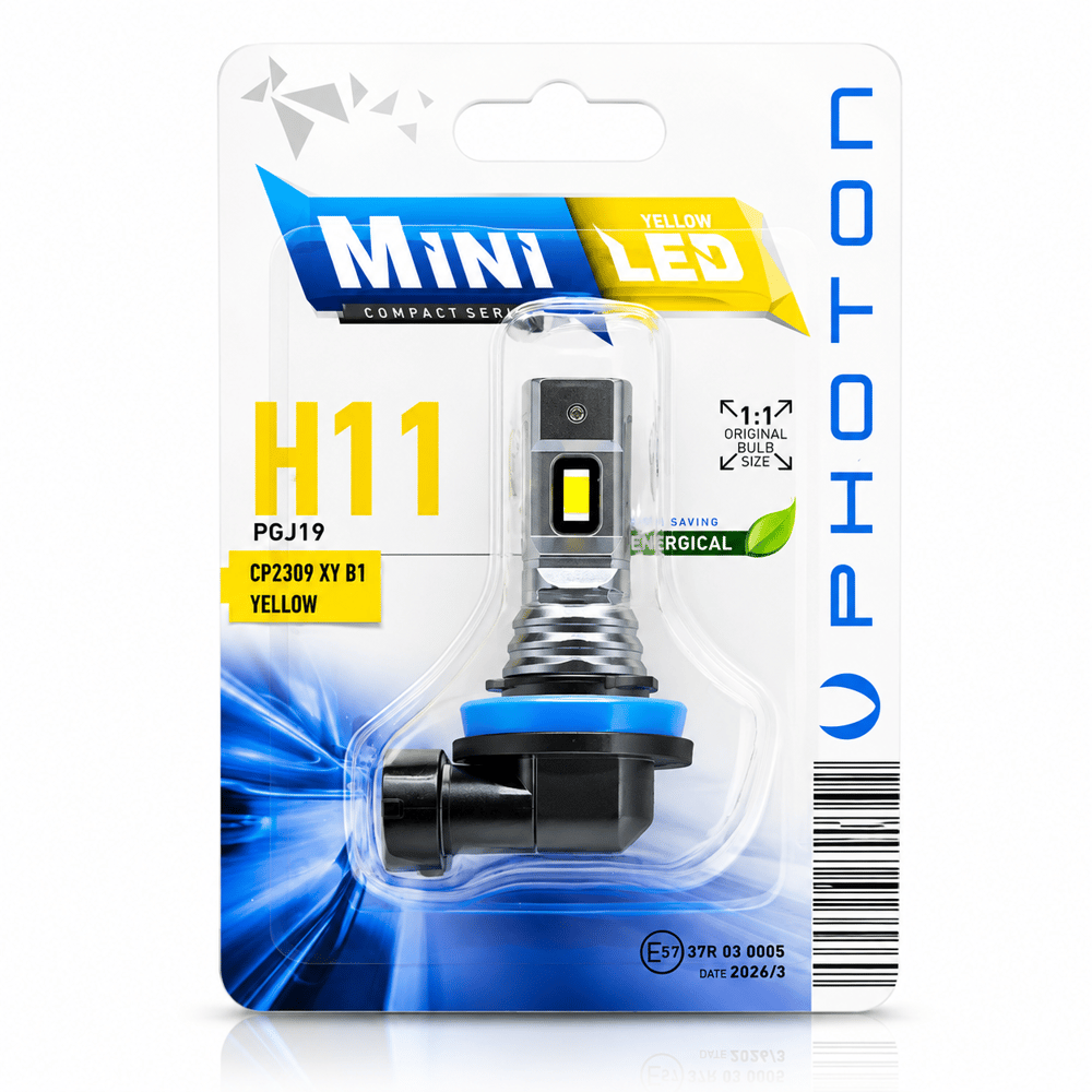 PHOTON Mini H11 12-24V Yellow Compact LED Tekli Sis Farı Ampulü