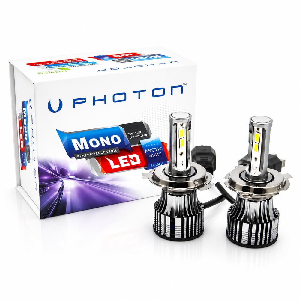 Photon Mono Serisi H4 LED Xenon Far Ampulü 12V Yüksek Parlaklık LED Far