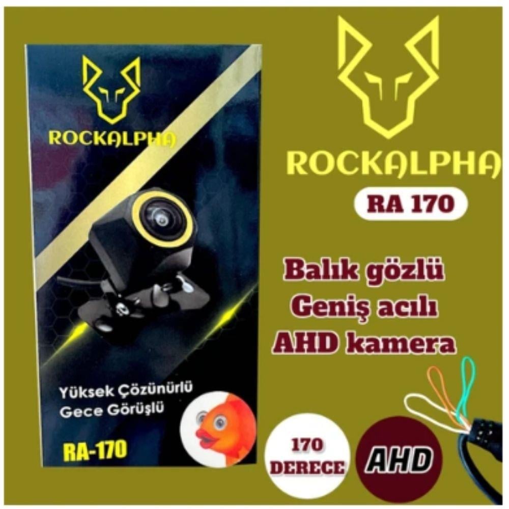 ROCKALPHA RA-170 Balık Gözü AHD Geri Görüş Kamerası | 170° Geniş Açılı Araç Park ve Güvenlik Kamerası