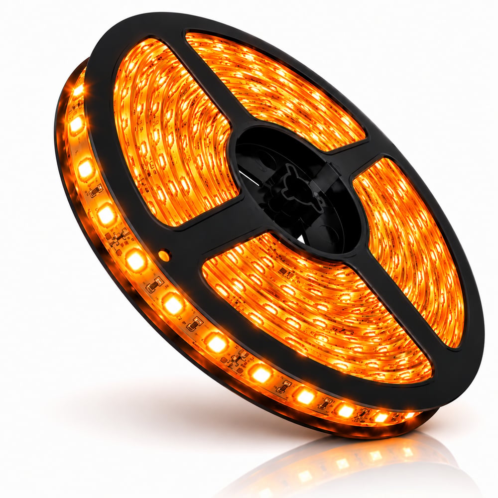 Şerit Led Silikonlu 5 Metre Turuncu Dış Mekan