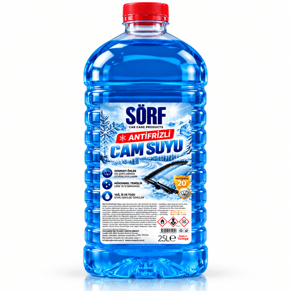 Sörf Antifrizli Cam Suyu 2,5 Litre -20°C – Kışlık Oto Cam Suyu