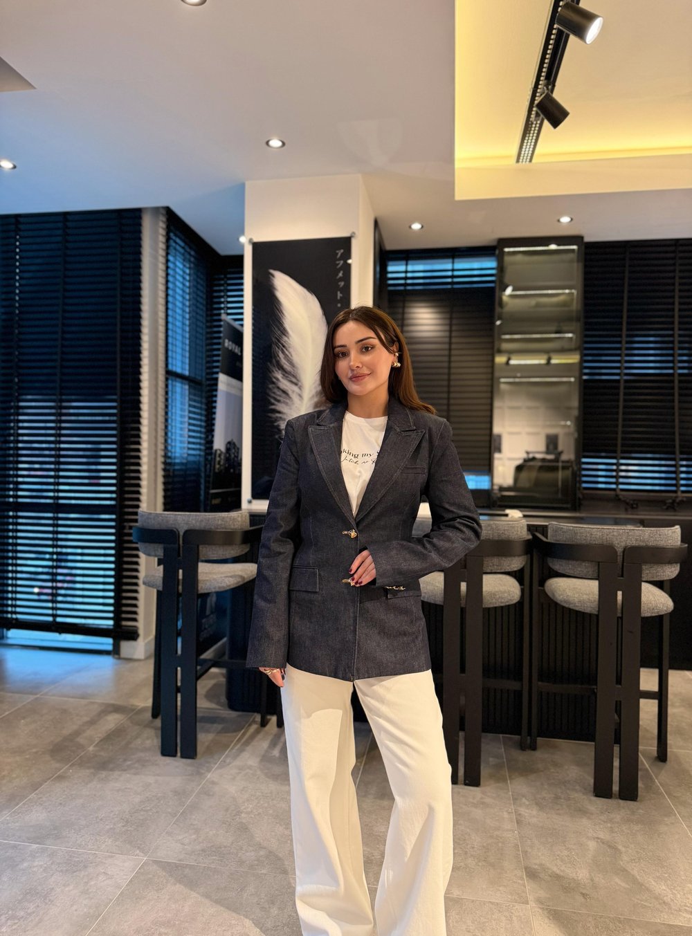 DENİM GOLD DÜĞME BLAZER CEKET