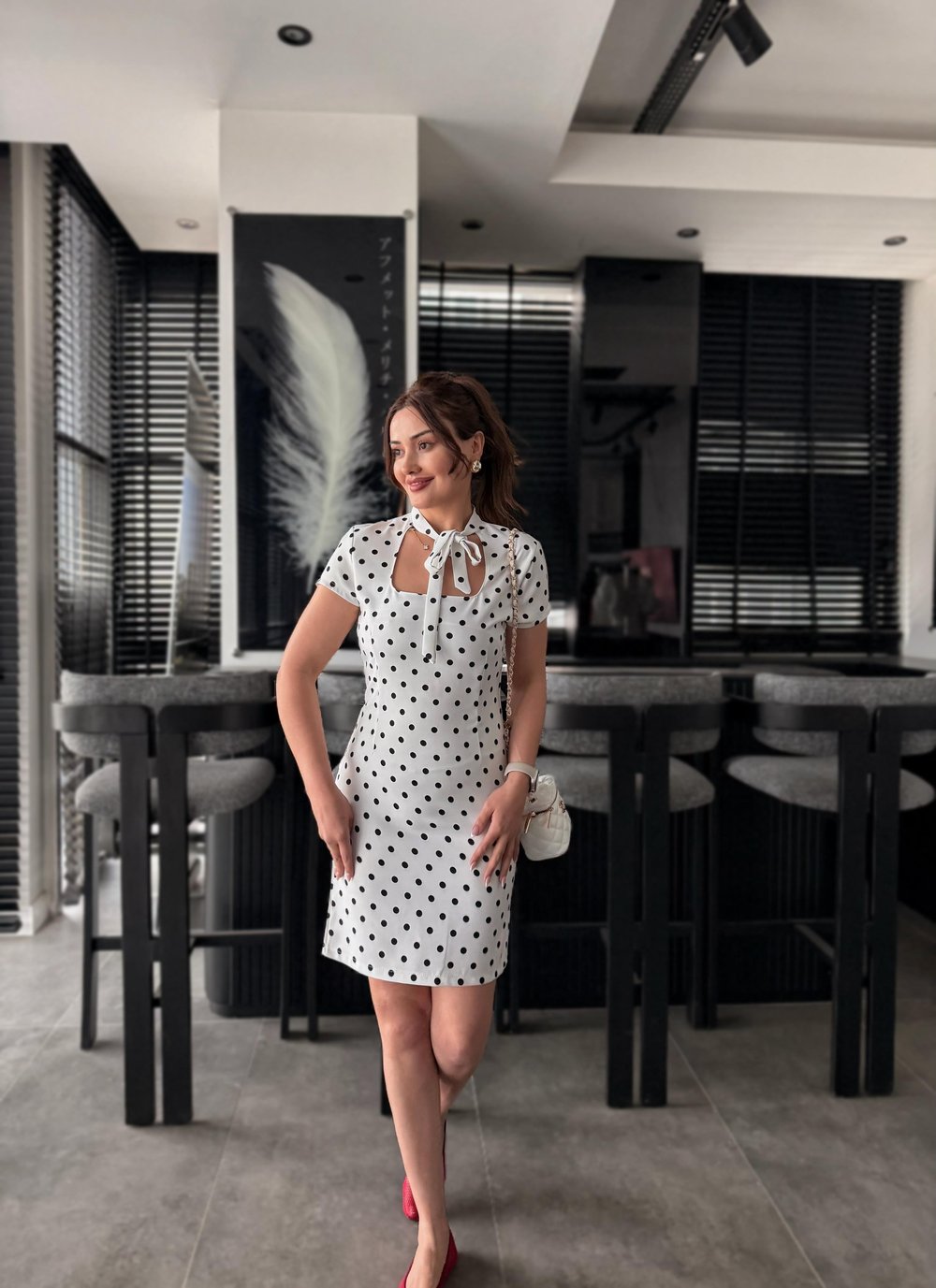 ZARA MODEL BAĞLAMALI ELBİSE
