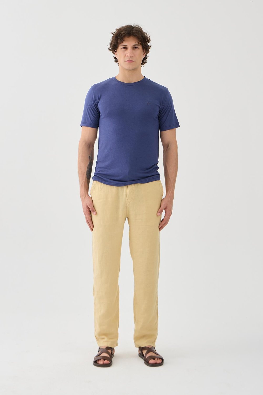 Halikarnas Keten Sarı Jogger Pantalon