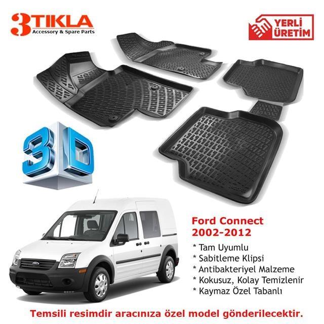 Ford Connect 2002-2012 Premium 3D Havuzlu Paspas Seti