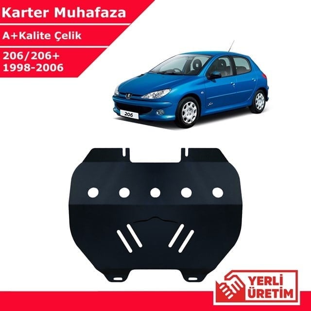 Peugeot 206 1998-2006 Çelik Karter Muhafaza Çelik Koruma Sacı A+ Kalite Yerli Üretim