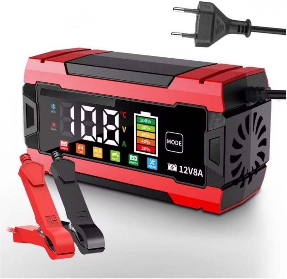 Auhma AOC11 12V 8A Dijital Ekranlı Akıllı Akü Şarj ve Onarım Cihazı
