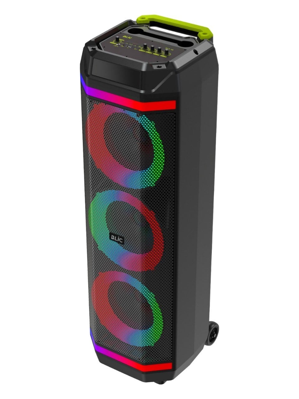 BLIC BLS-58 40W Karaoke Hoparlör Kablosuz Mikrofonlu Bluetooth 5.4 Taşınabilir Ses Sistemi RGB LED Uzaktan Kumandalı