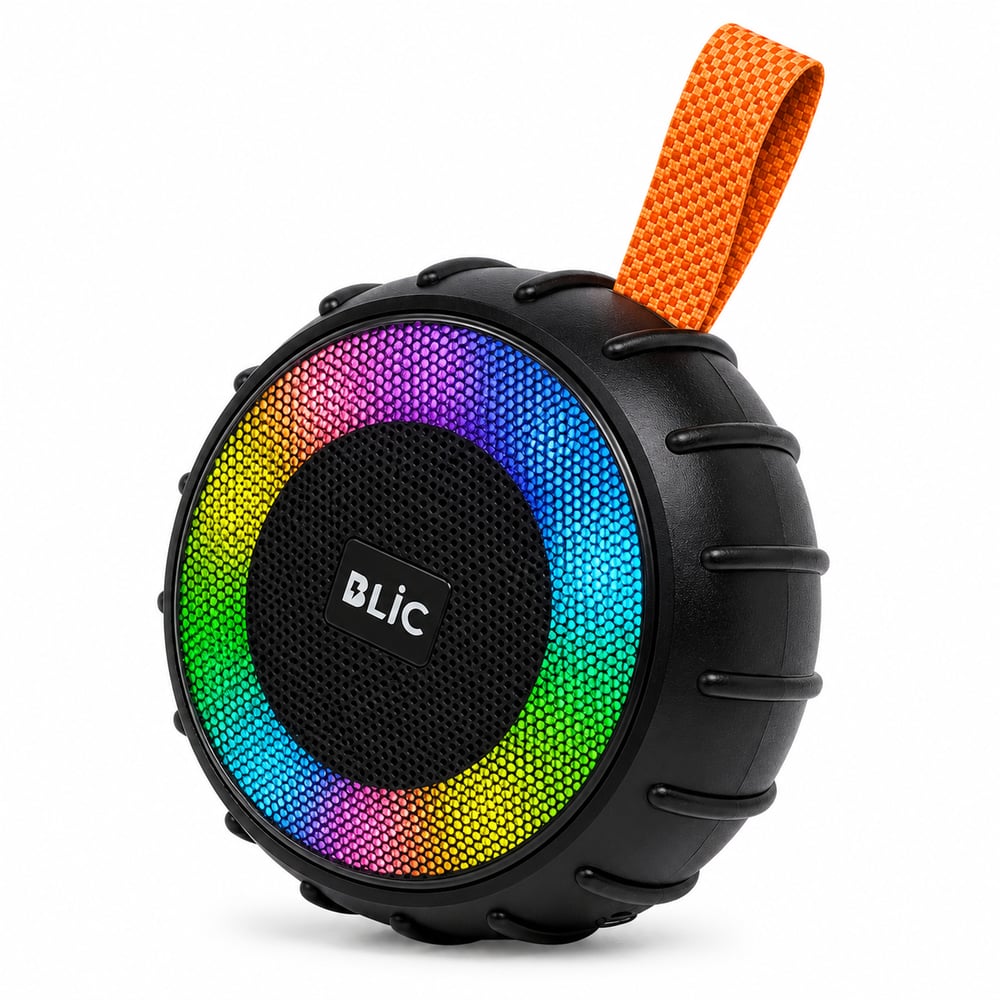Blic BLS-60 10W RGB Bluetooth Hoparlör Taşınabilir Kablosuz Siyah Speaker  USB TF TWS