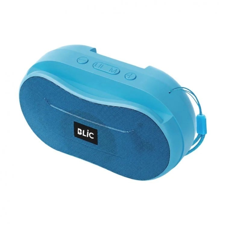 Blic BLS-96 6W Bluetooth Hoparlör – Telefon Standlı, 1200mAh, USB TF Kart Destekli Askılı Taşınabilir Speaker Mavi