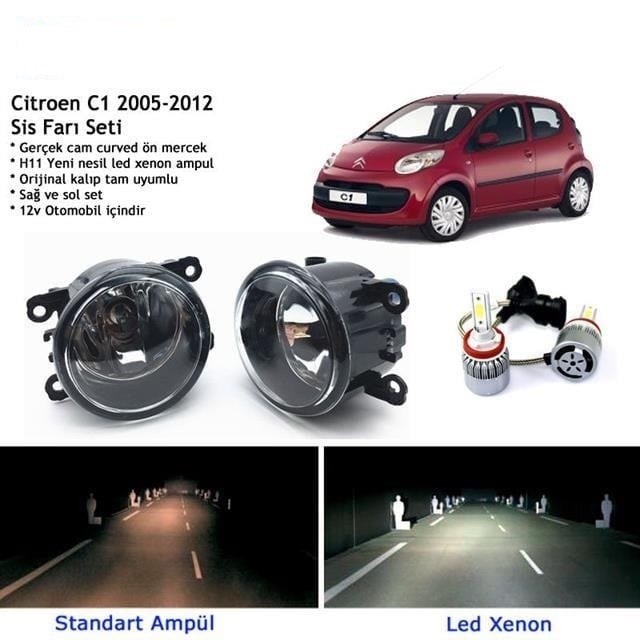 Citroen C1 2005-2012 Beyaz Led Xenon Sis Farı Seti