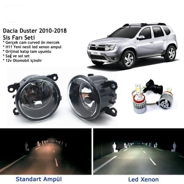 Dacia Duster Beyaz Led Xenon Sis Farı Seti