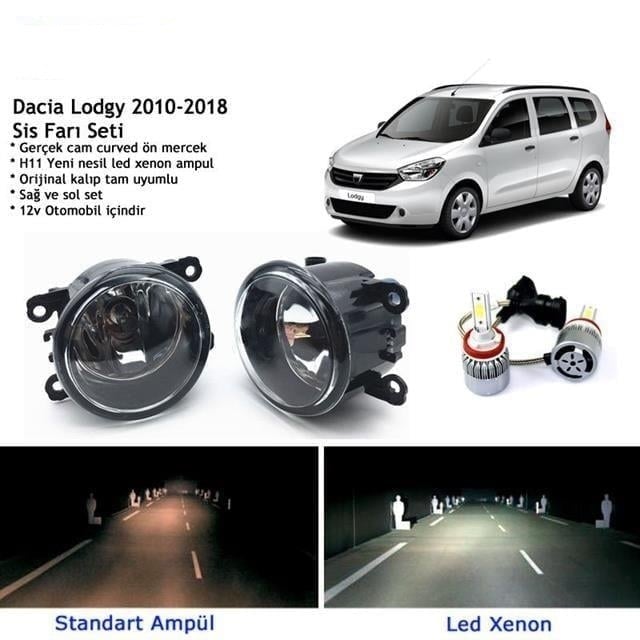 Dacia Lodgy Beyaz Led Xenon Sis Farı Seti