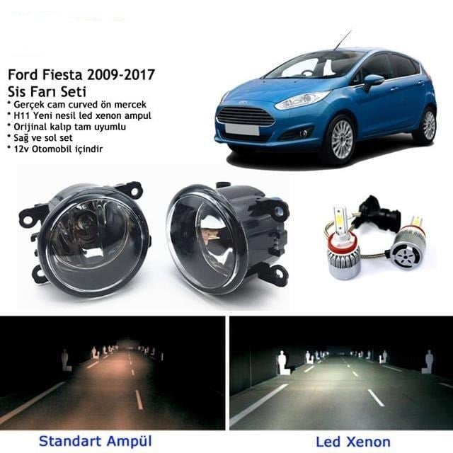 Fiesta 2009-2017 Beyaz Led Xenon Sis Farı Seti