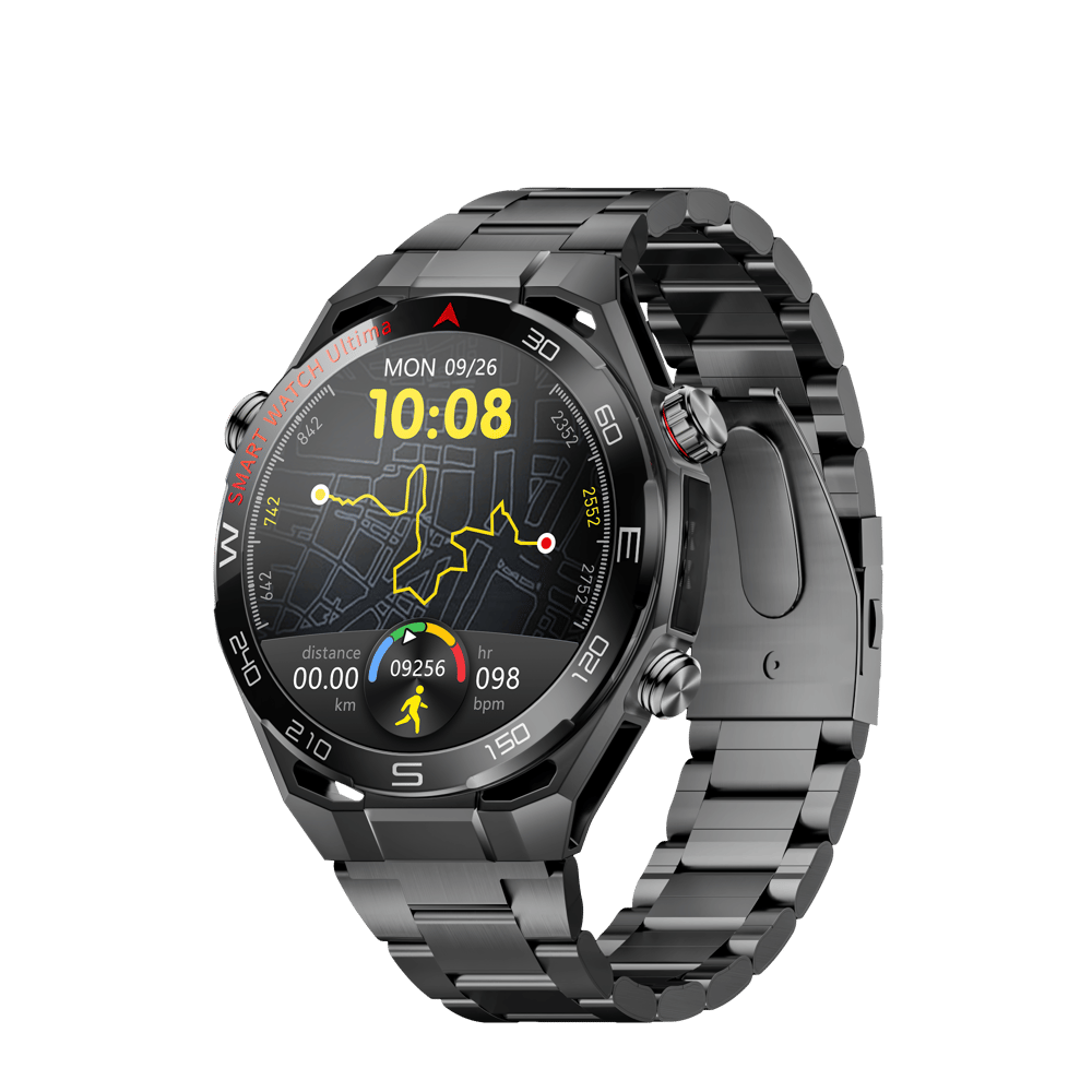 Kalobee SK55 Amoled Ekran Yapay Zeka Destekli 3 Kordonlu Akıllı Saat– iPhone & Android Uyumlu,51 mm Siyah