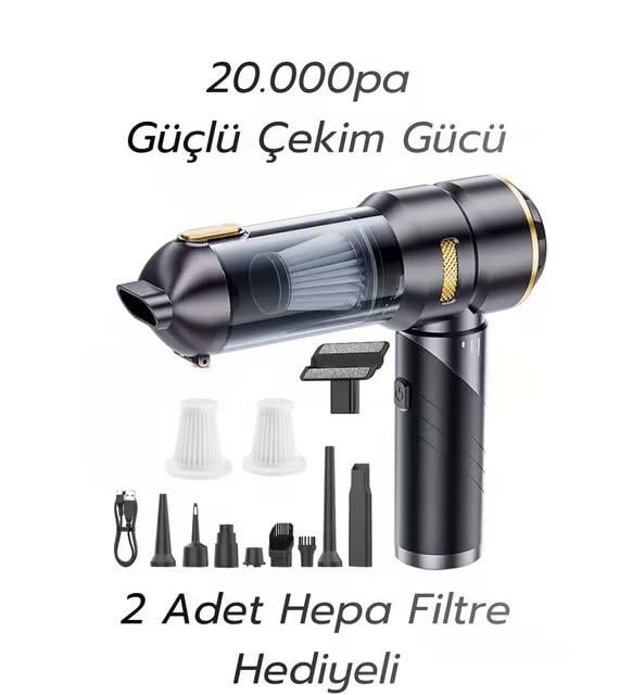 ST-6693APlus 20000 PA Şarjlı Kablosuz El Süpürgesi Fırçasız Motorlu Araç Süpürgesi