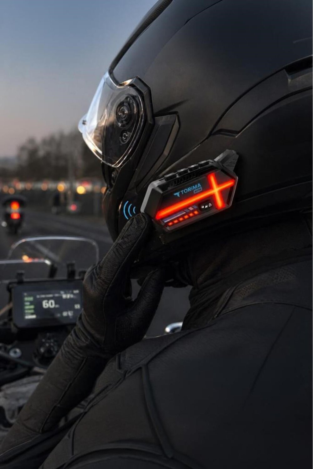 Torima BT26 2X Eşlemeli Motosiklet Için Kask Kulaklık Işıklı Intercom