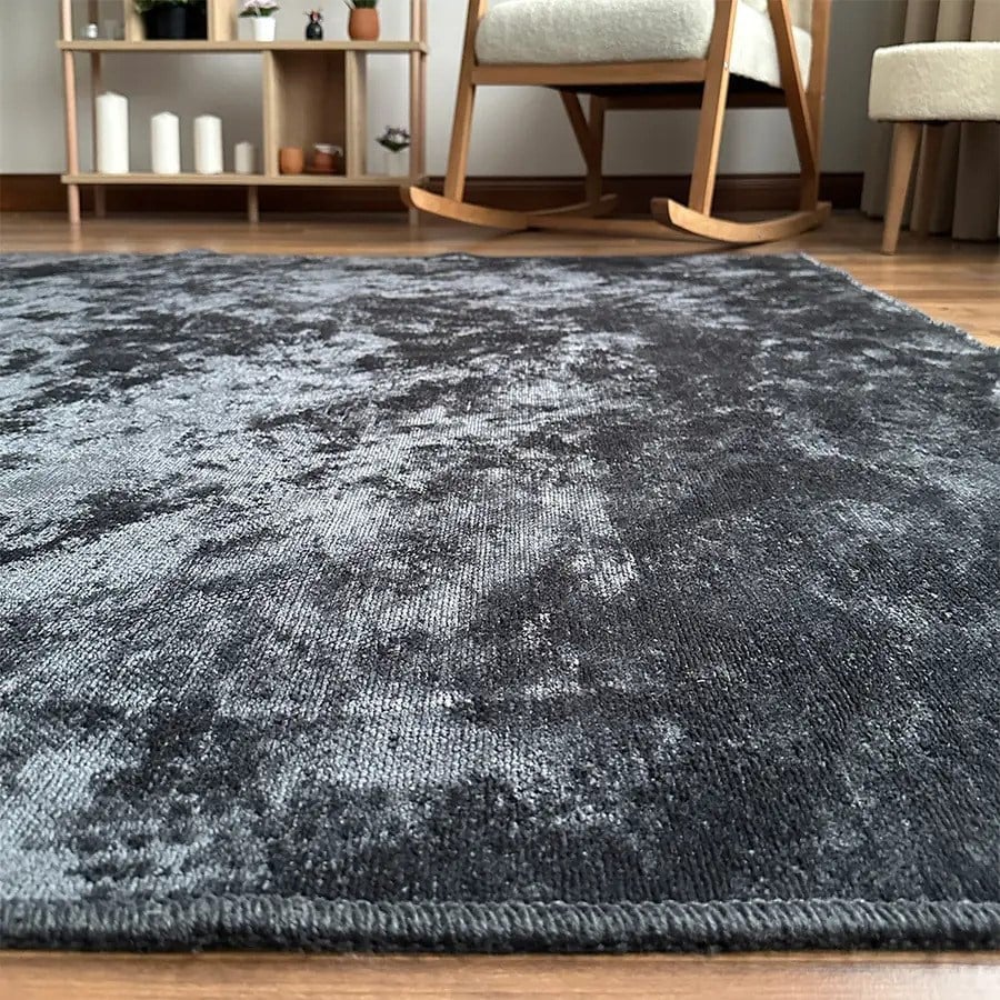 Aura Premium Carbon Cloud El İşçiliği Lüks Viskon Halı