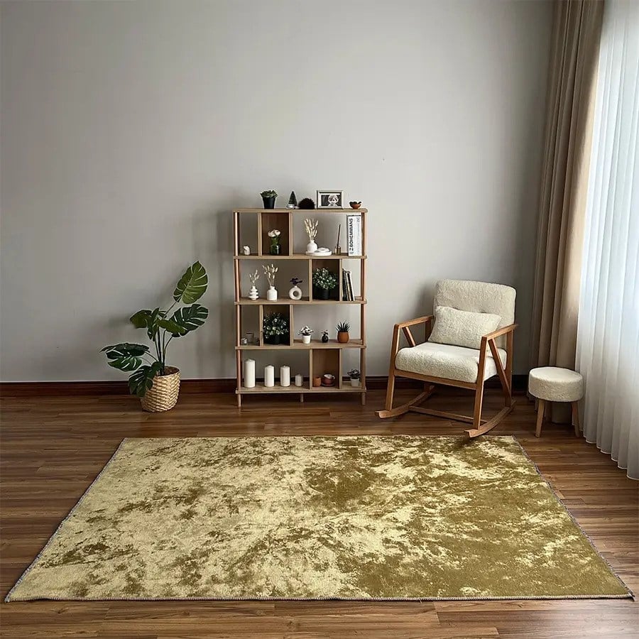 Aura Premium Gold Amber El İşçiliği Lüks Viskon Halı