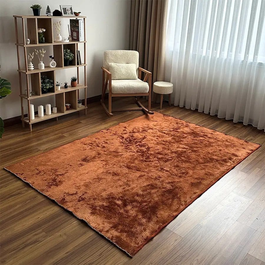 Aura Premium Kiremit & Bakır Yoğun Dokuma Modern Halı