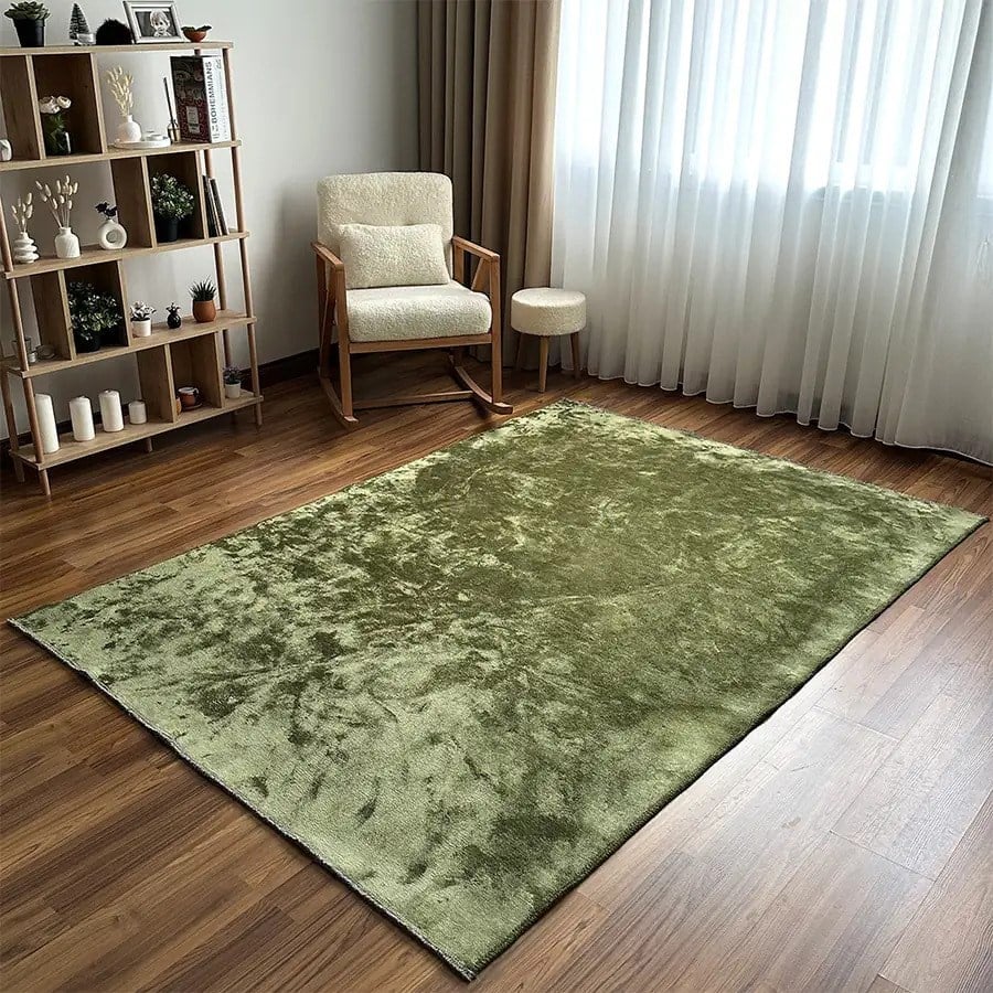 Aura Premium Olive Cloud El İşçiliği Lüks Viskon Halı