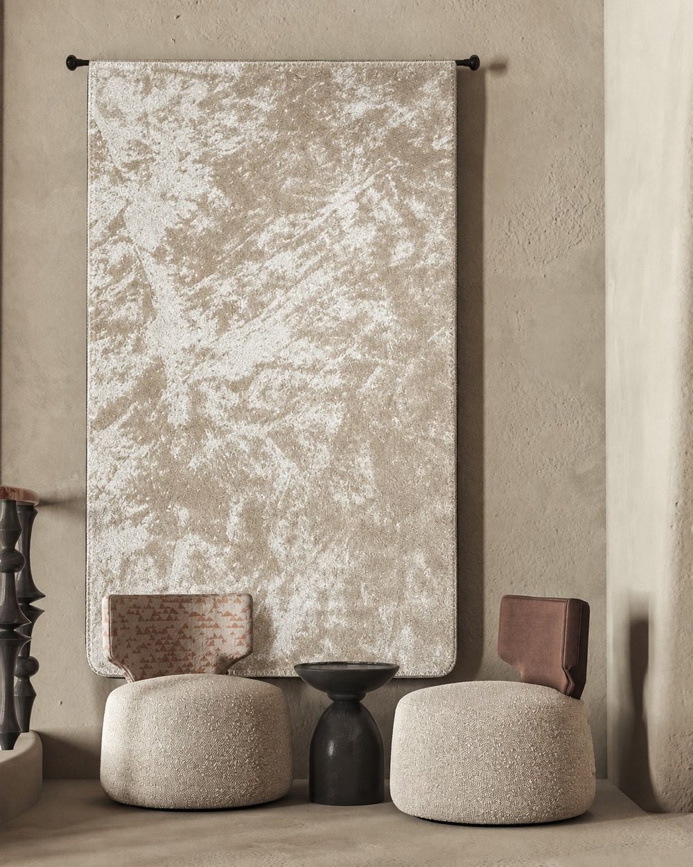 Aura Premium Sand Cloud El İşçiliği Lüks Viskon Halı