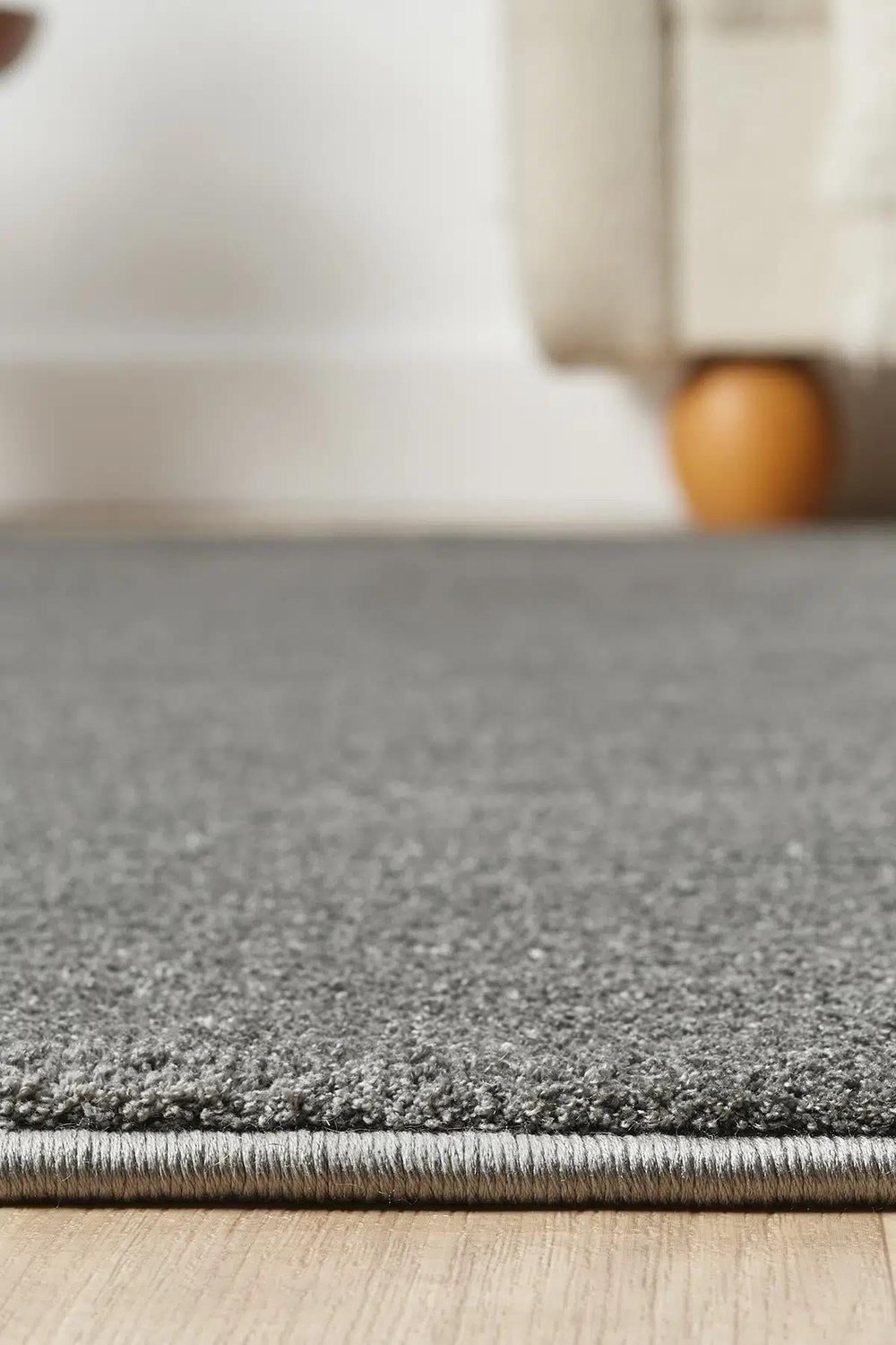 Bali Serisi Antrasit Mikrofiber Antialerjik Düz Renk Halı