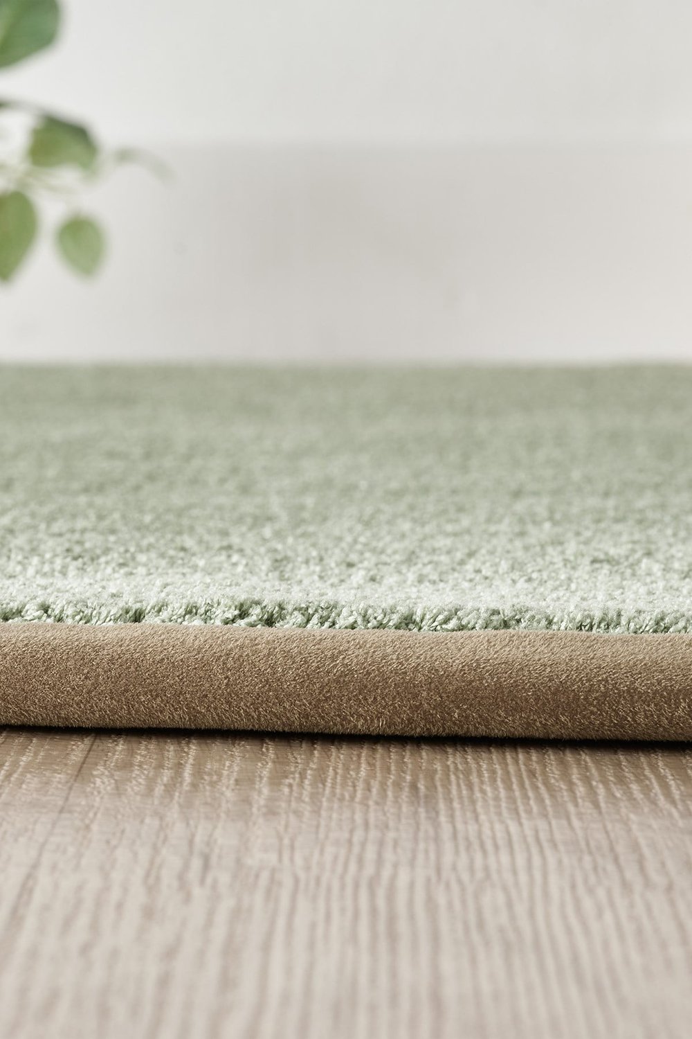 Bali Serisi Bordürlü Yuvarlak Halı Yeşil Vizon Süet Kenarlı Mikrofiber Yumuşak Salon Halısı