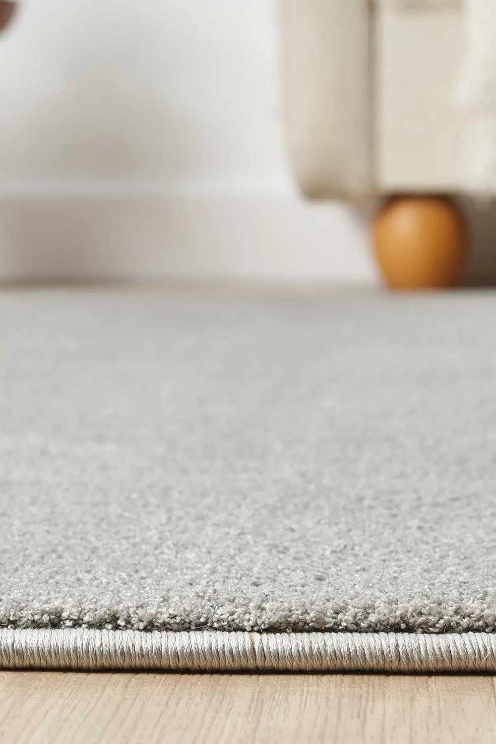 Bali Serisi Gri Mikrofiber Antialerjik Düz Renk Halı