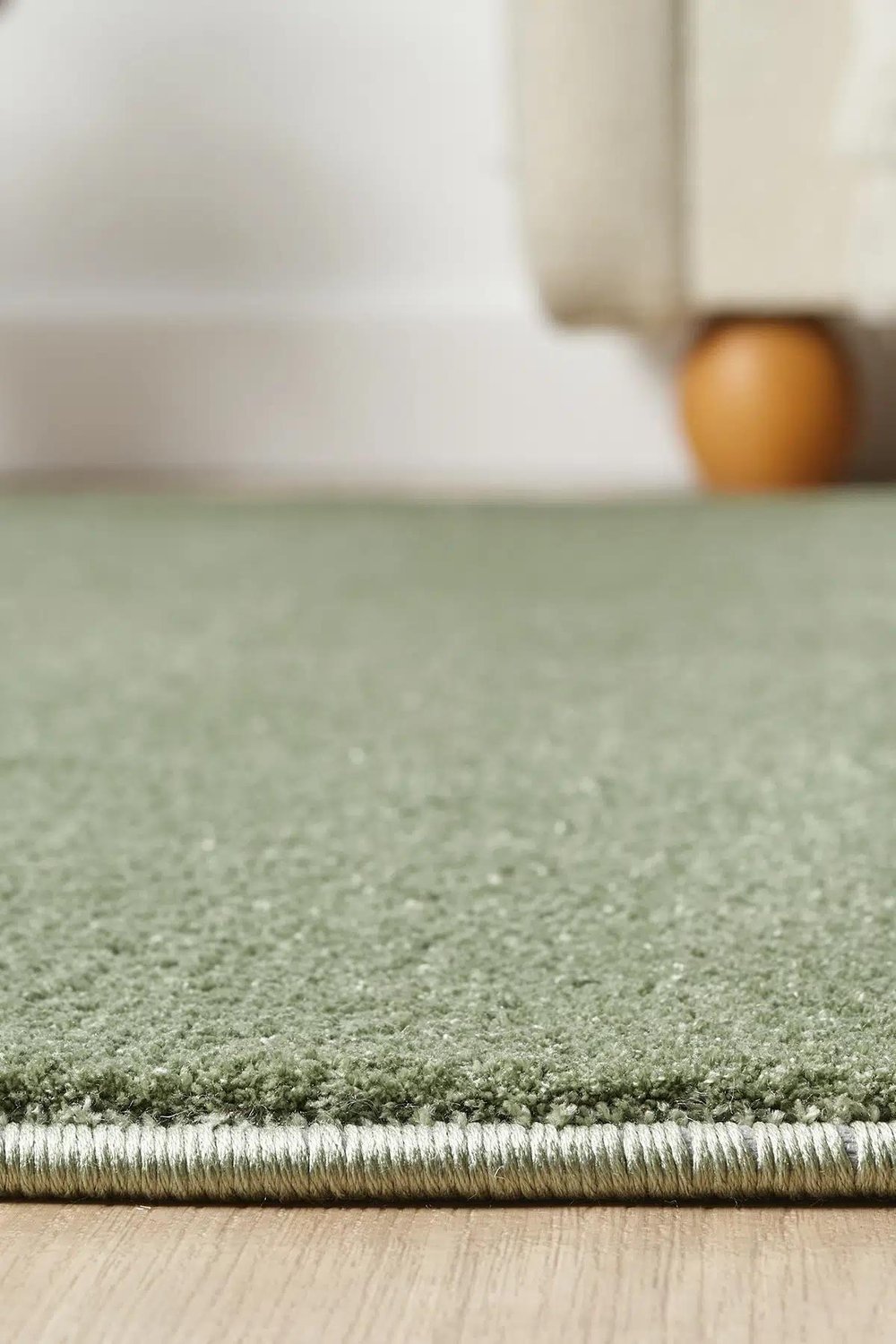Bali Serisi Yeşil Mikrofiber Antialerjik Düz Renk Halı