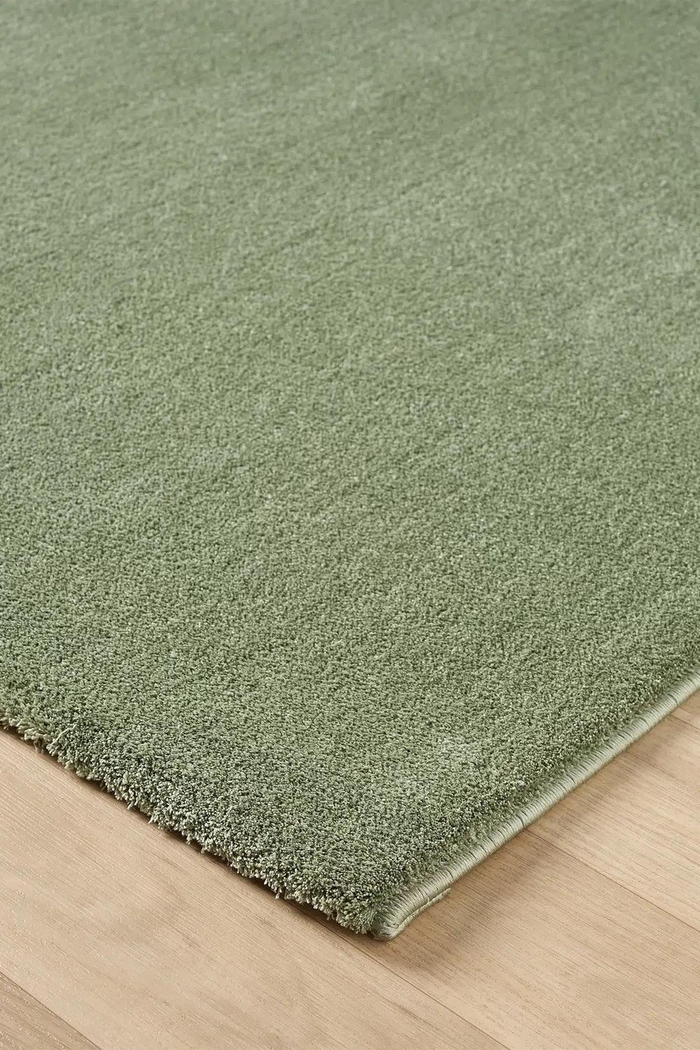 Bali Serisi Yeşil Mikrofiber Antialerjik Düz Renk Halı
