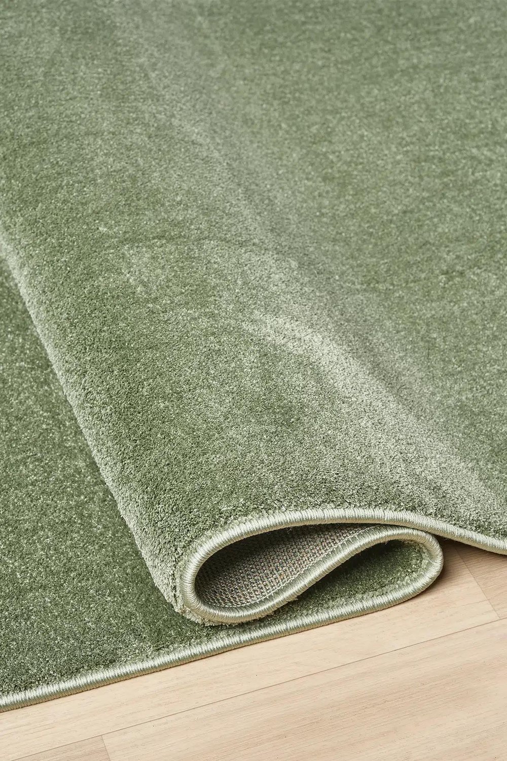 Bali Serisi Yeşil Mikrofiber Antialerjik Düz Renk Halı