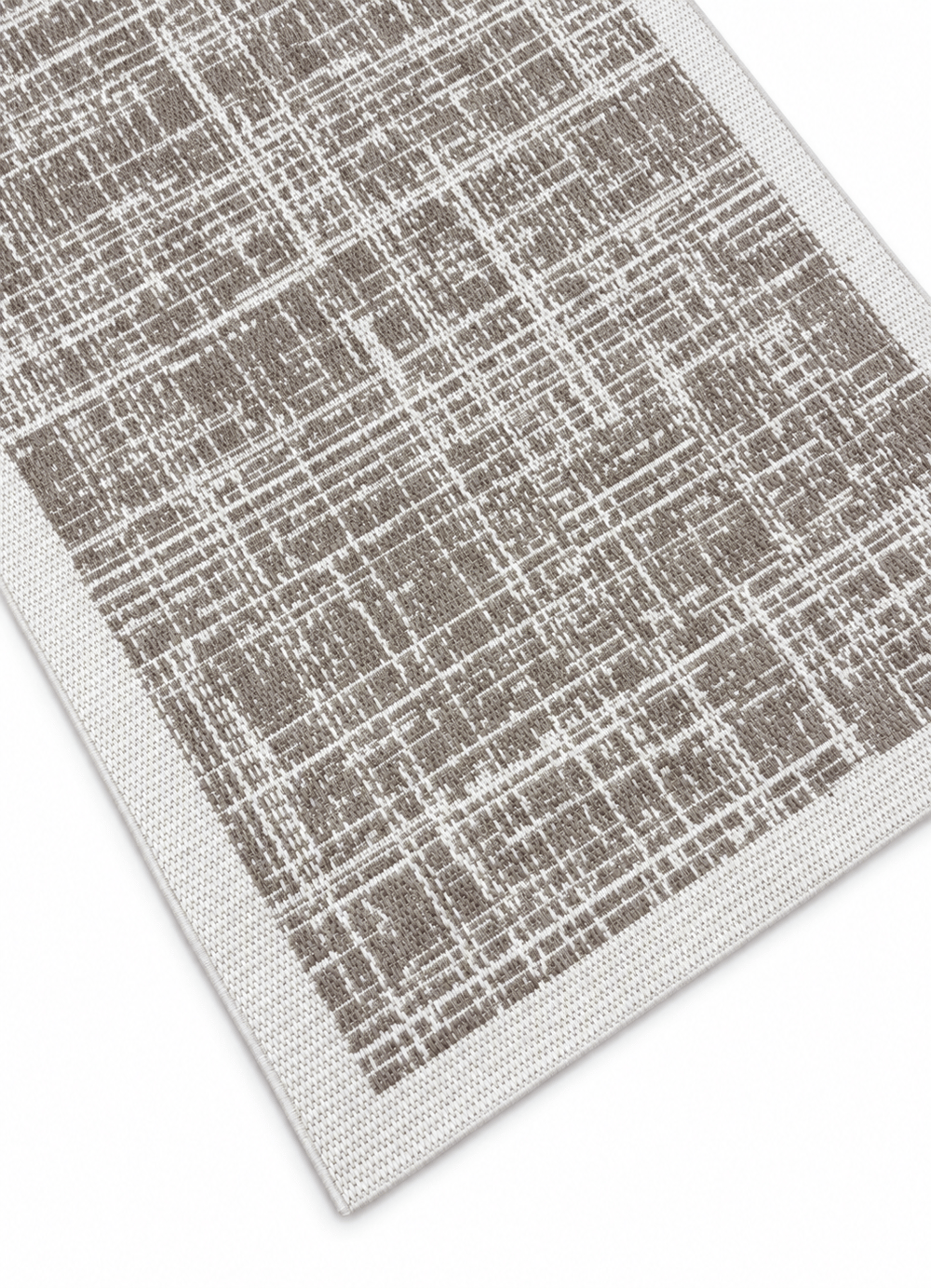 Matrix Serisi Bej Krem Geometrik Desenli Sisal Dokulu Modern Halı