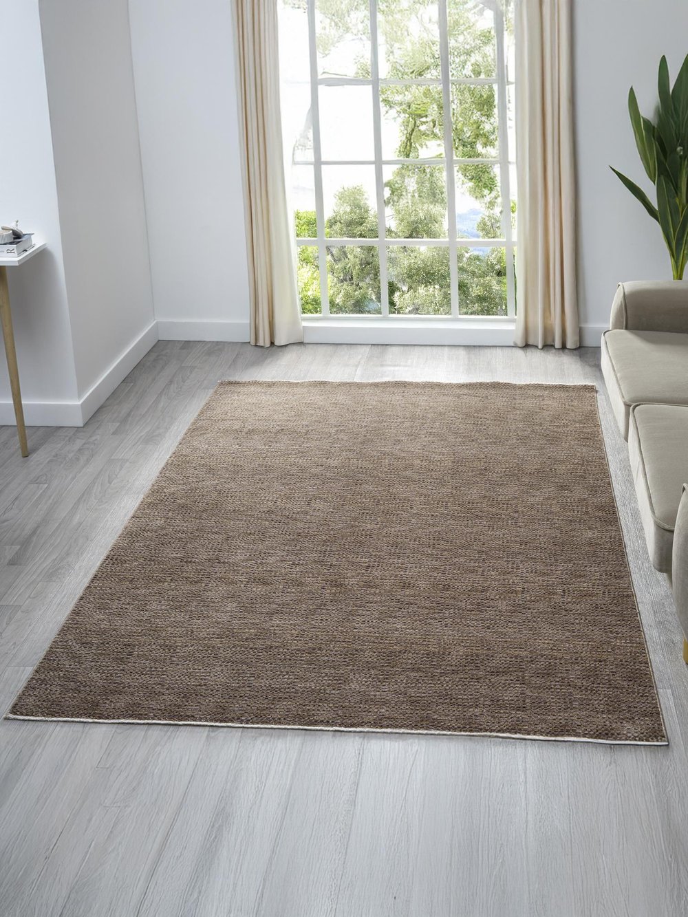 Olivia Serisi Karamel Kahve Modern Dokuma Halı