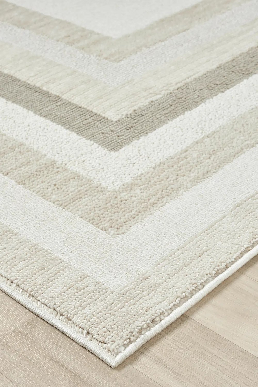 Pearl - Line Geometrik Çerçeveli Modern Salon ve Odası Halısı