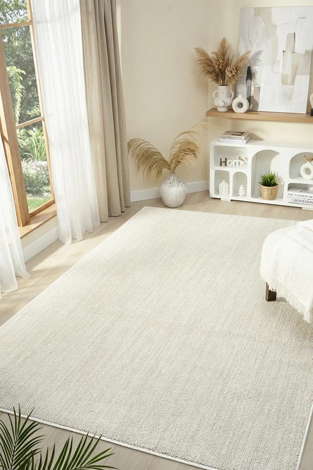 Pearl - Pure Krem Modern Salon ve Odası Halısı
