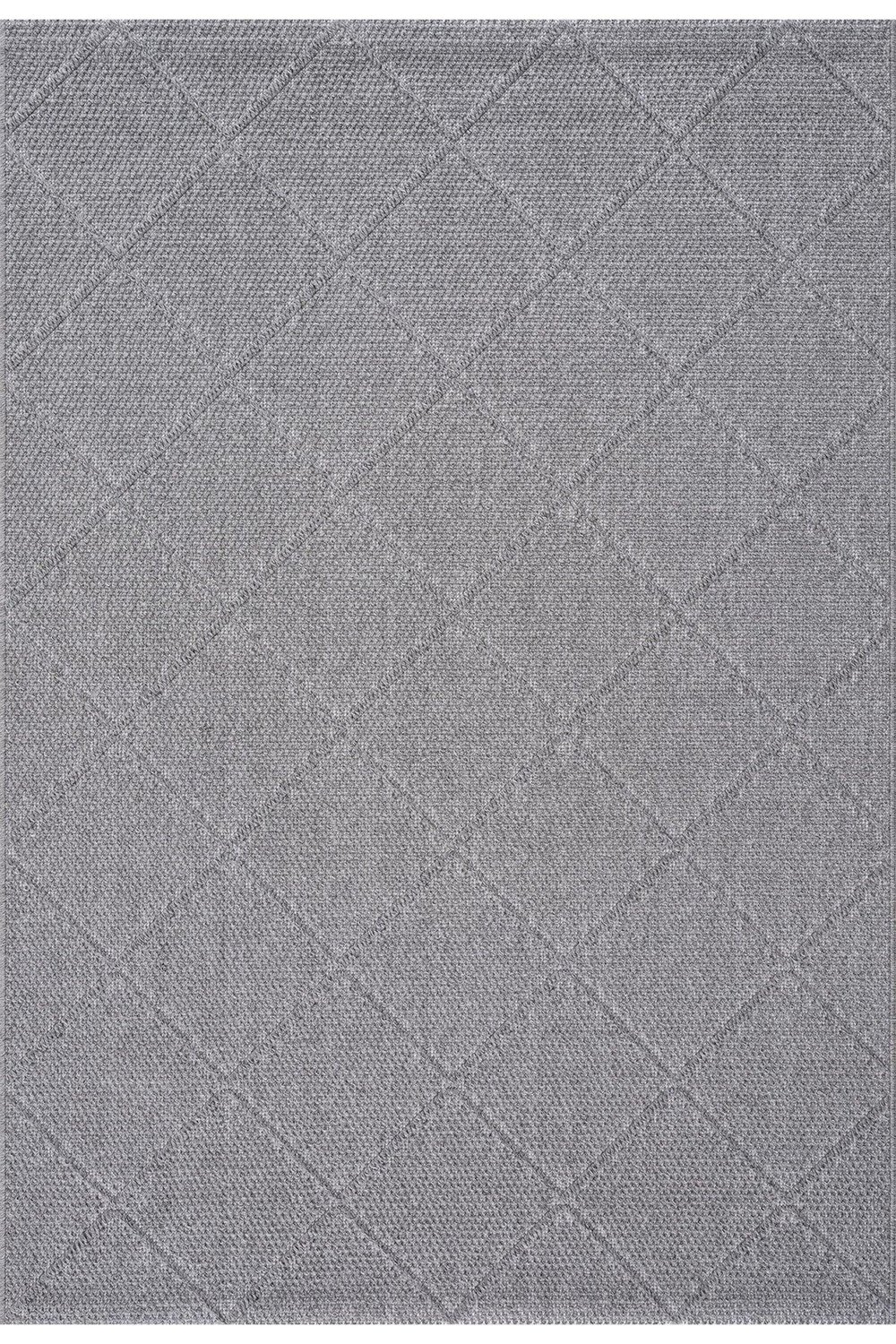 Monard Modern Koyu Gri Halı Geometrik Desenli 
