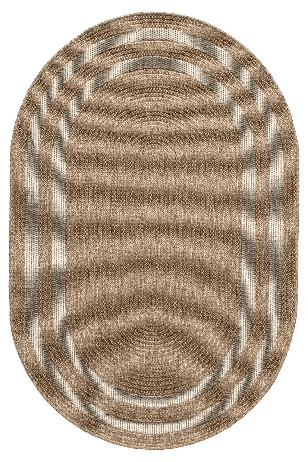 Oval Jüt Halı Doğal Hasır Görünümlü Bohem Dekoratif Halı