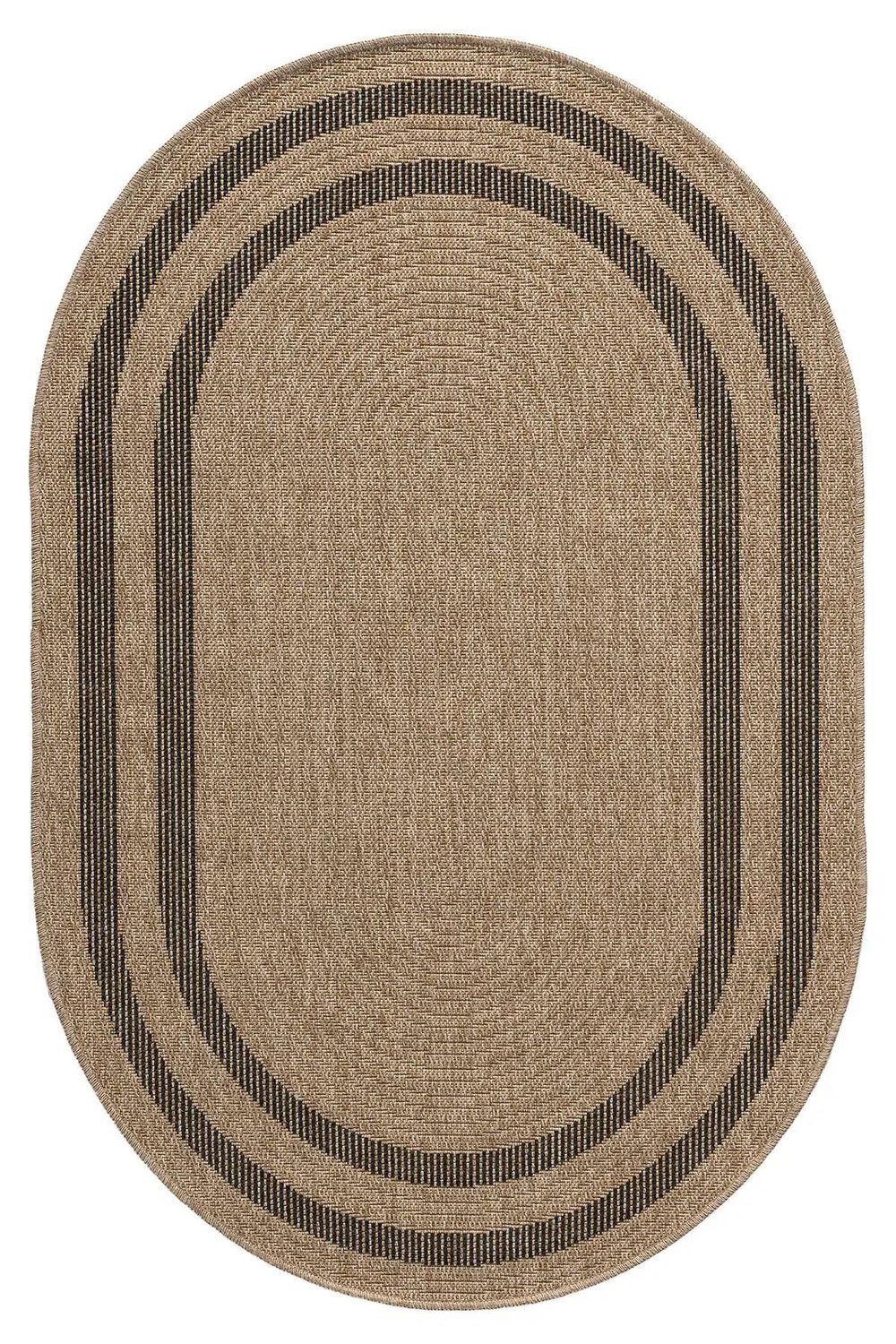 Oval Jüt Halı Doğal Hasır Bohem Tasarım
