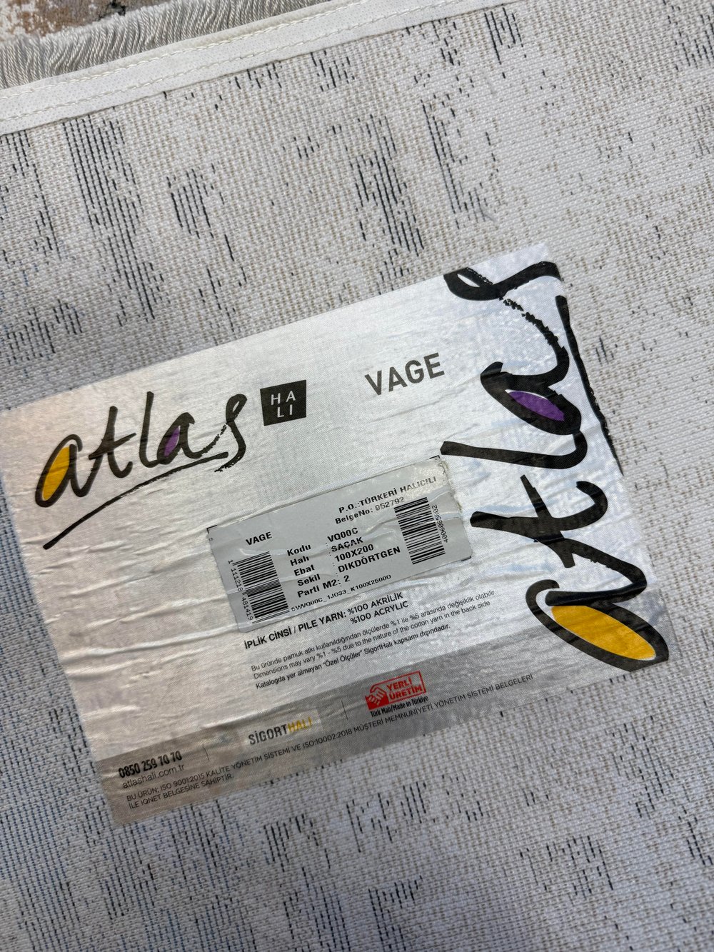 Atlas Halı Vage VQ00C 100x200