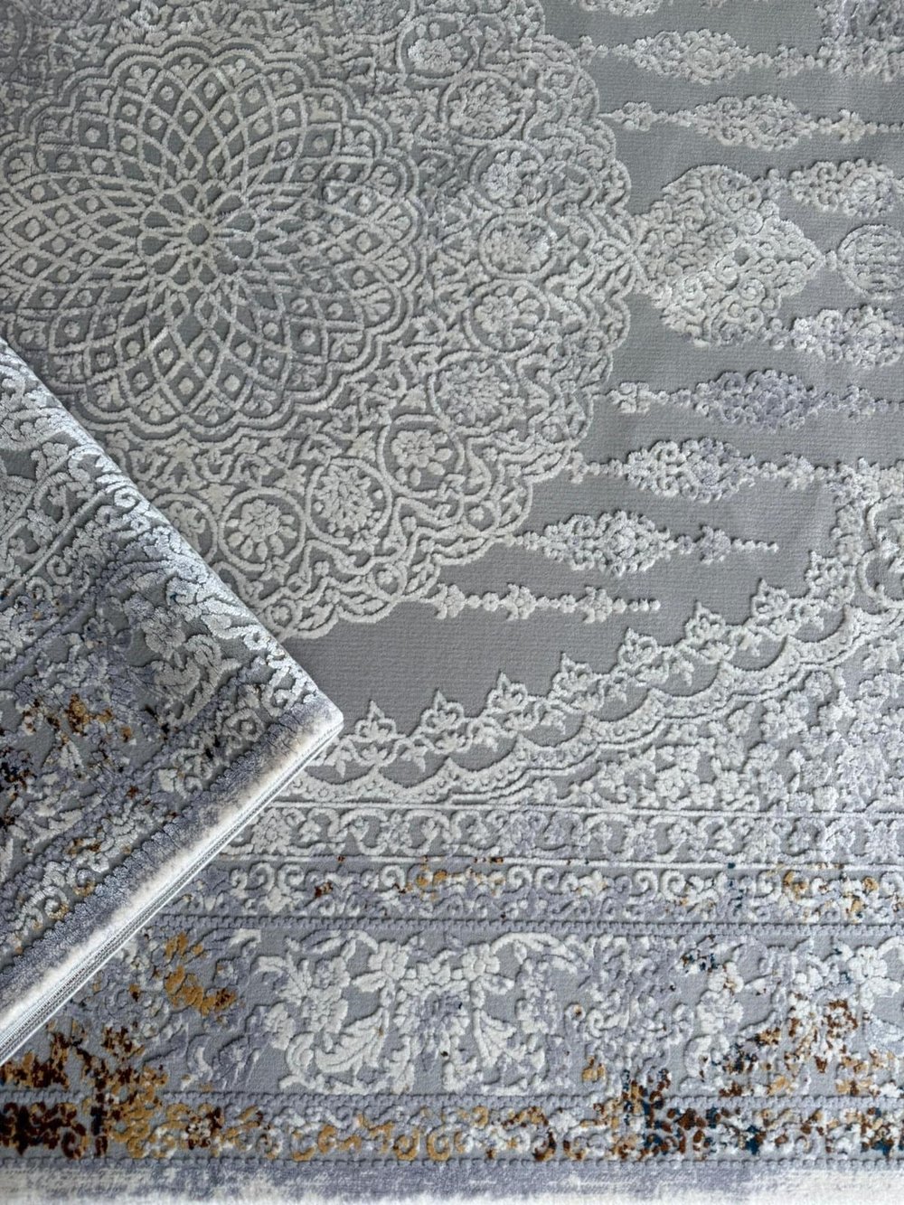İpek Halı Erva 18118 Gri Gold Klasik Salon Halısı 160x230