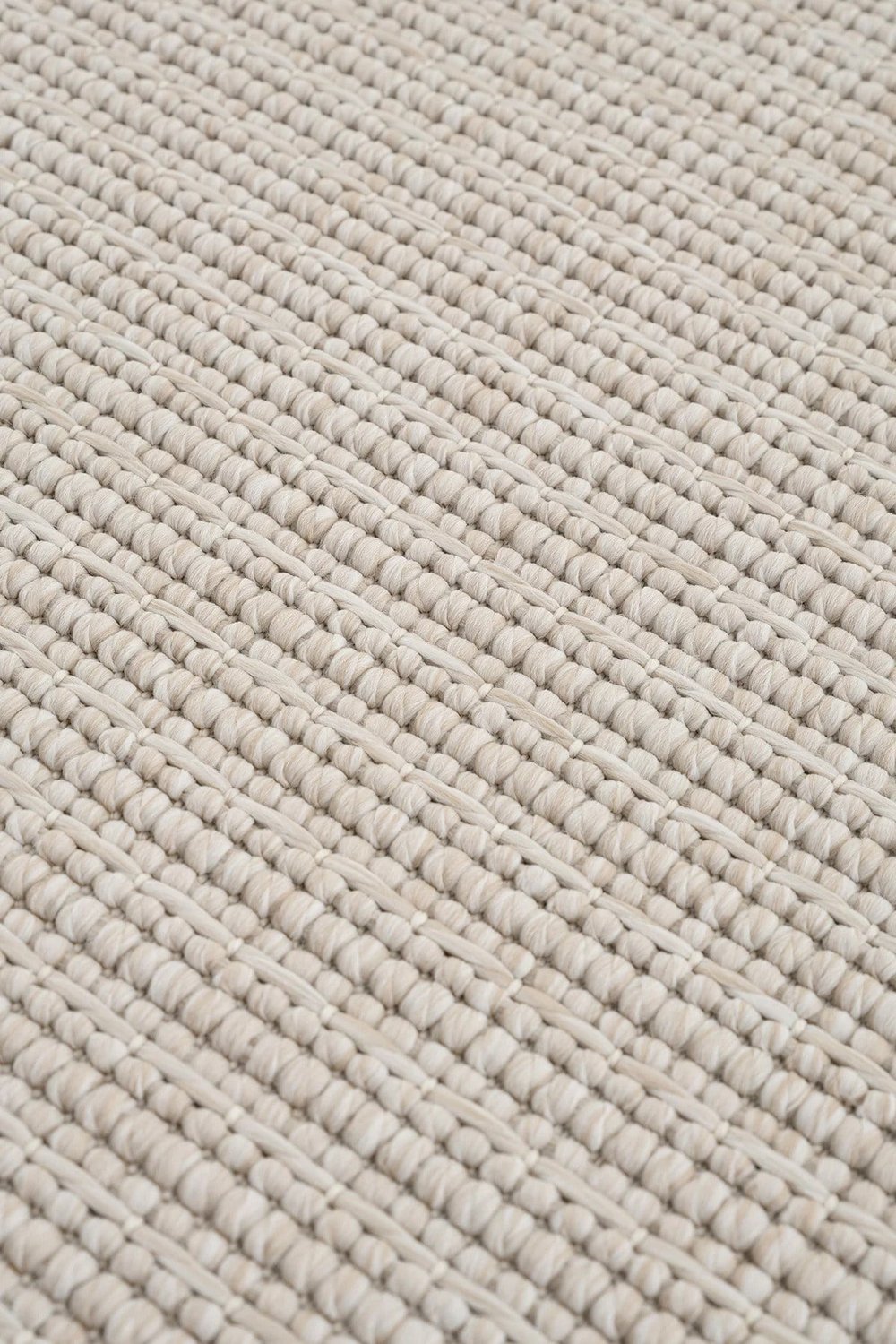 Stella A5463A Krem Çizgili Dokulu Jüt Halı