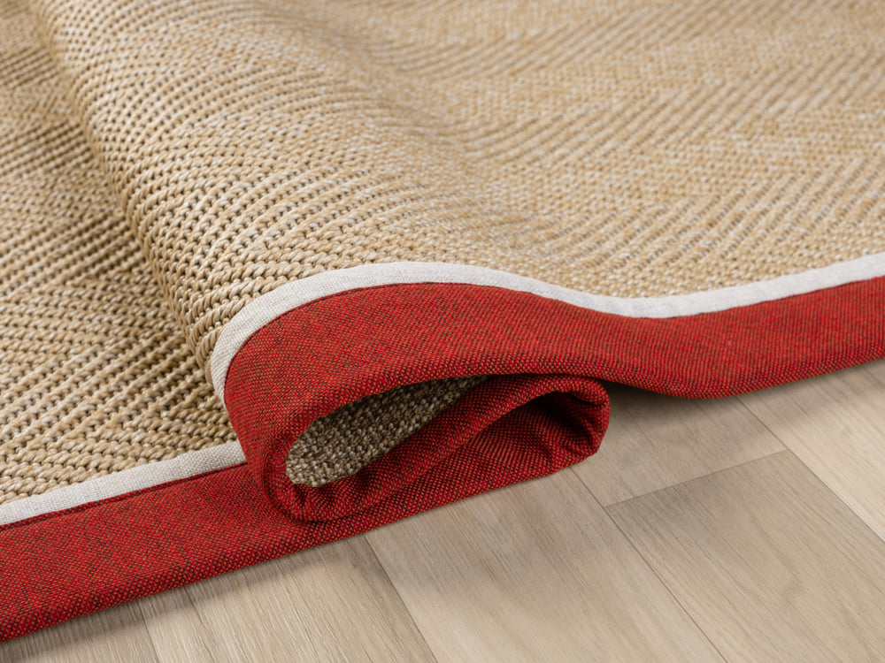Delhi Yolluk Halı Bordo Kenar Detaylı Doğal Görünümlü Modern Stil Kaymaz Taban Toz Tutmayan Makine Dokuma Özel Ölçü Uyumlu