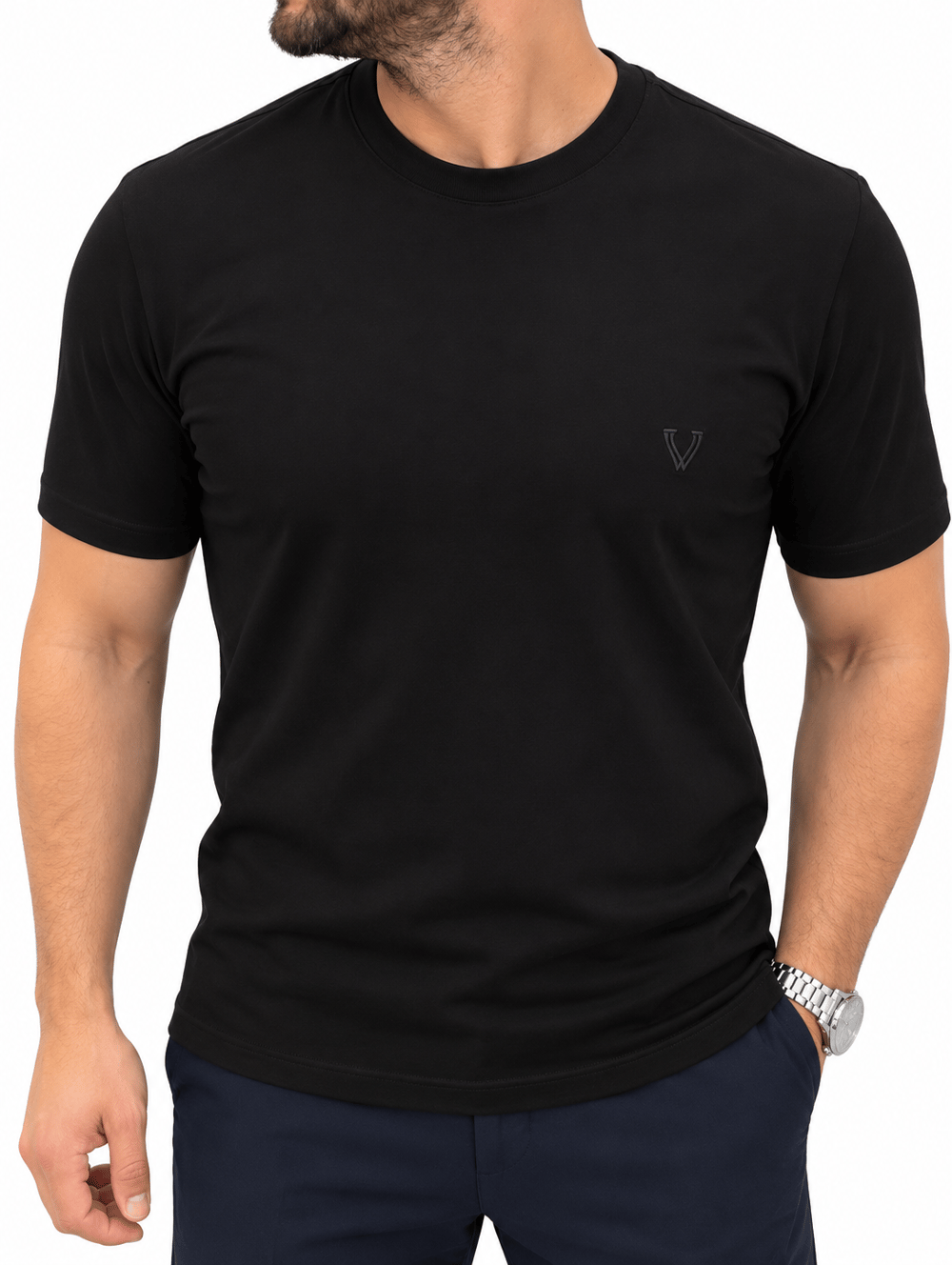 Basic Pamuklu T-Shirt (Siyah)