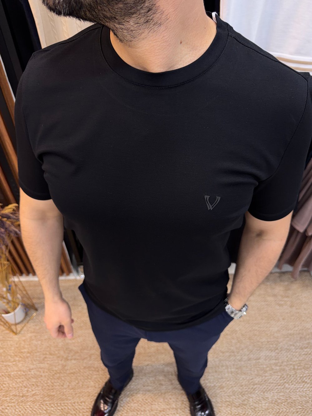 Basic Pamuklu T-Shirt (Siyah)