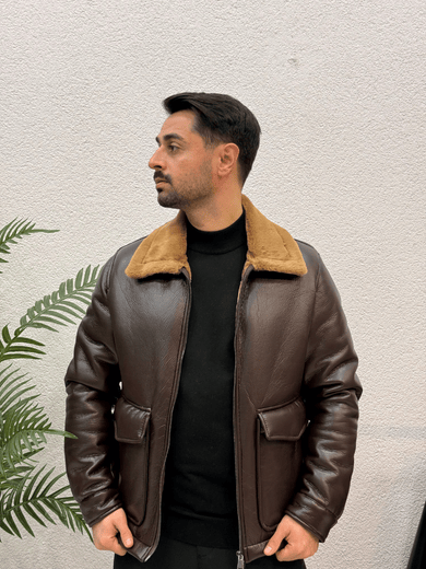 KAHVE PREMİUM KALIN KÜRKLÜ MONT ÇİFT FERMUARLI